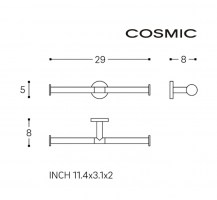 MEDIDAS PORTARROLLOS DOBLE SIN TAPA START COSMIC